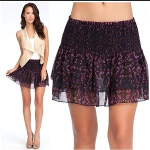 Bebe size medium smocked flowy mini skirt